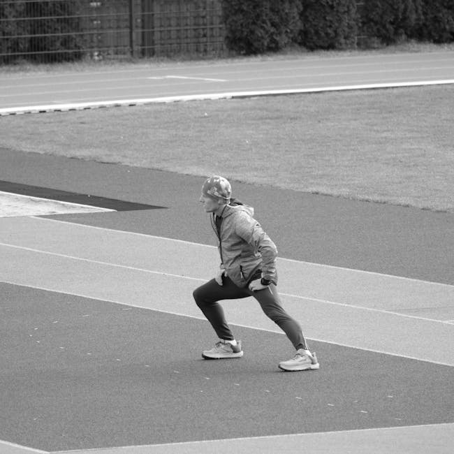 Runner on track